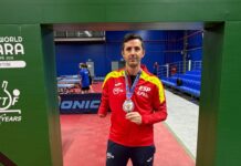 José Manuel Ruiz, plata en el Future de Kazajistán de tenis de mesa paralímpico