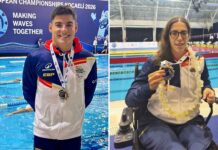 Jacobo Garrido, Delia Fontcuberta y el relevo español se bañan en oro en el Europeo de natación
